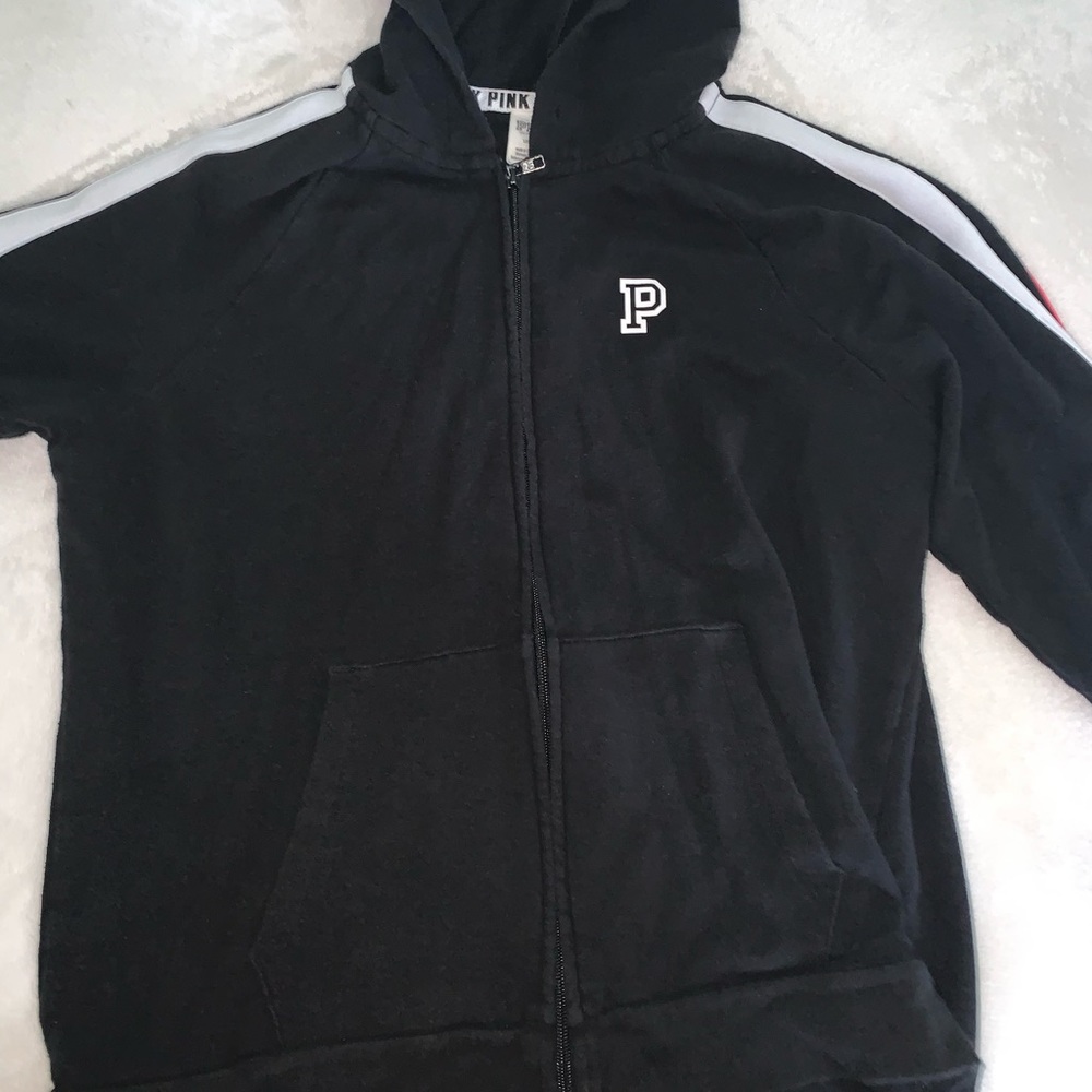 PINK ZIP UP SWEATER